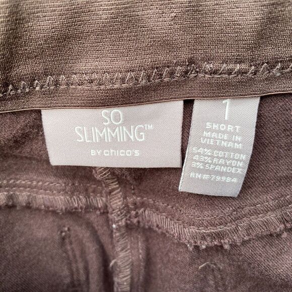 Set of 2 Chicos So Slimming Smooth Girlfriend Jean Chino Pants Size 1 Short / 8P - Picture 12 of 12